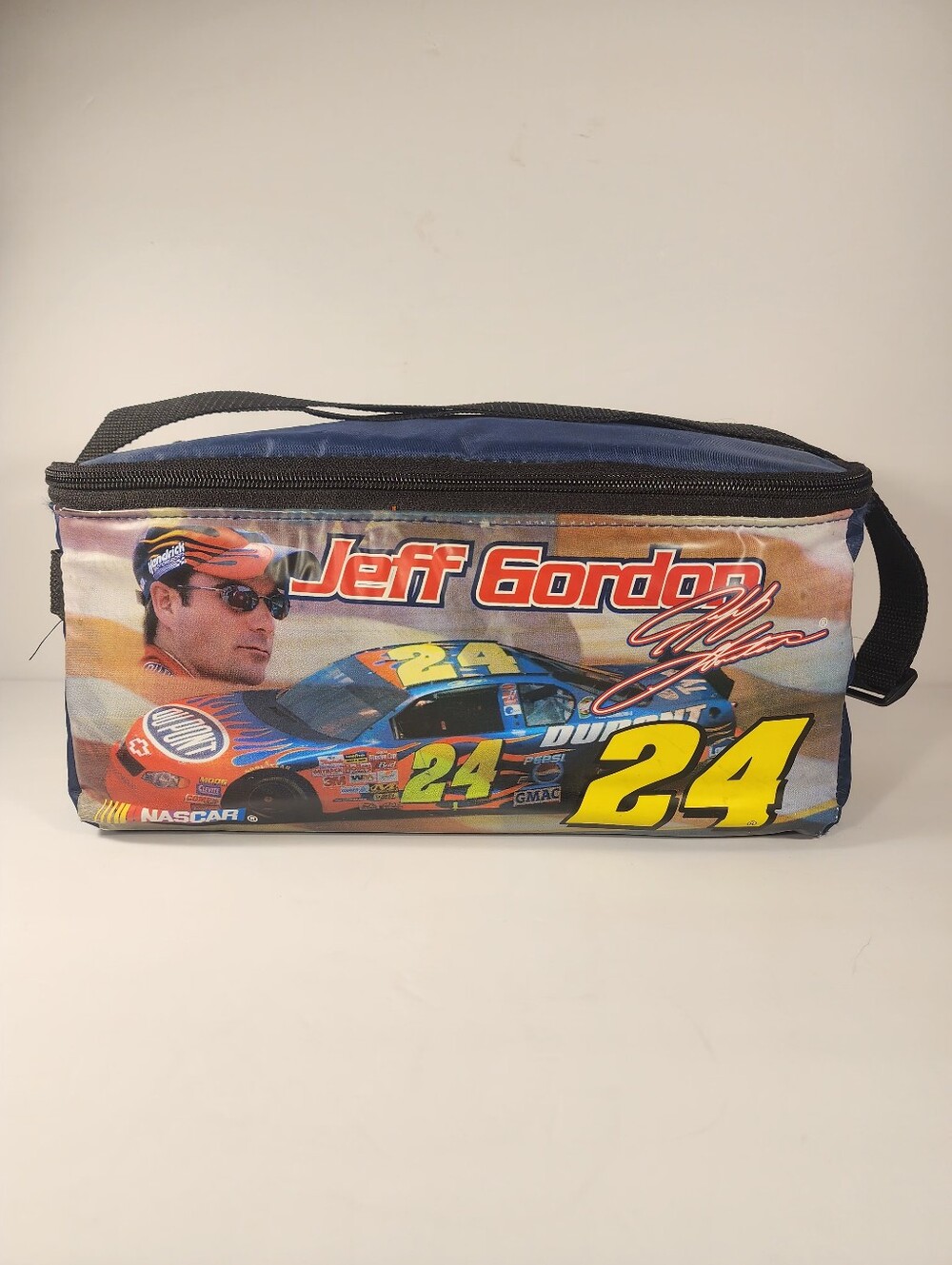 Vintage #24 Jeff Gordon NASCAR Dupont 10 Can Insulated Cooler Adjustable Strap
